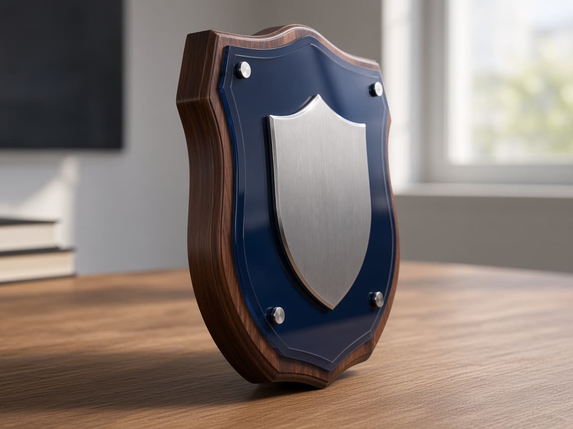 Police Service Plaque design concept, side view